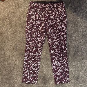 Banana Republic Purple Floral Pants